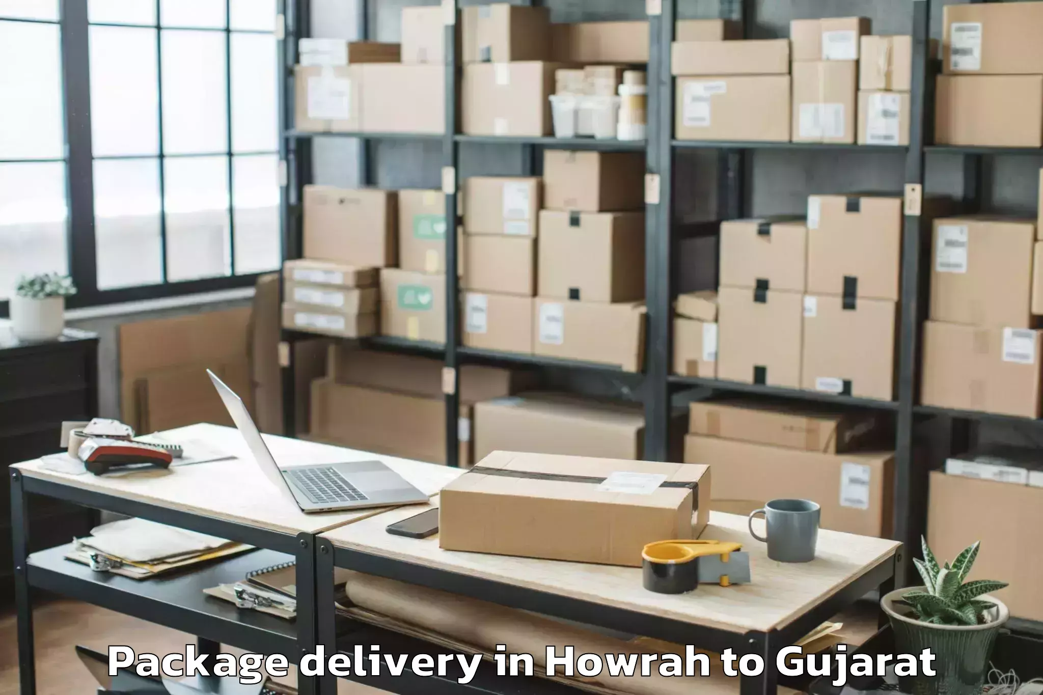 Trusted Howrah to Jamkandorna Package Delivery